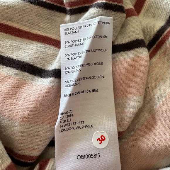 Free People Steph Tee in Heather Pastel Combo Stripe size Extra Small XS NWT - Picture 12 of 13